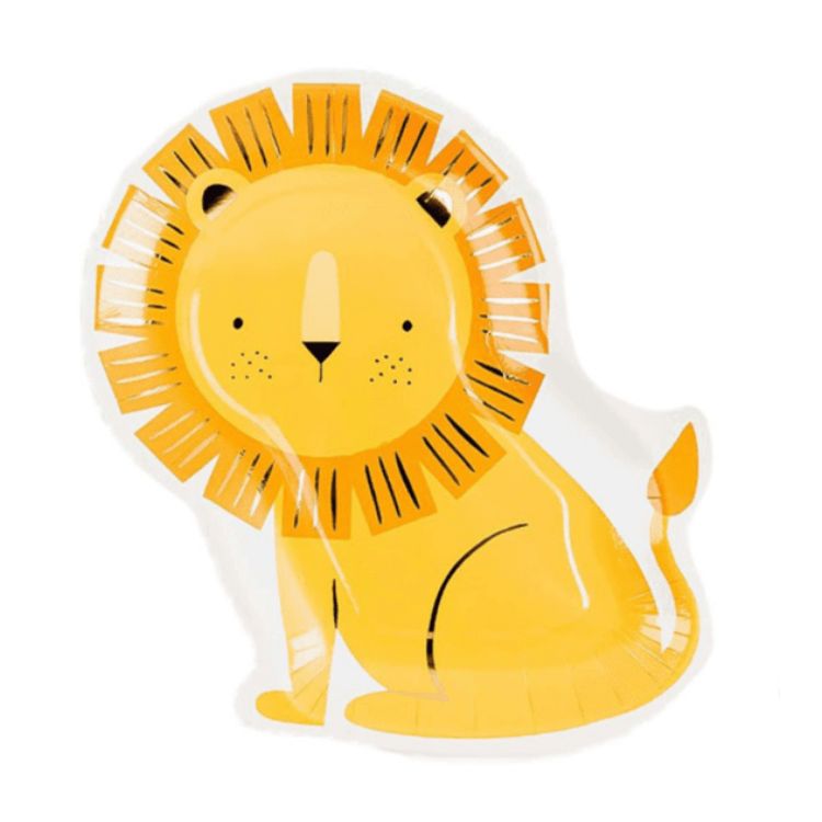 Party Paper Plate | Cartoon Lion Shaped | Set of 8 - iKids