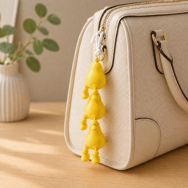 3D Printed Articulated Fruit Fidget Yellow Pear from iKids Studio