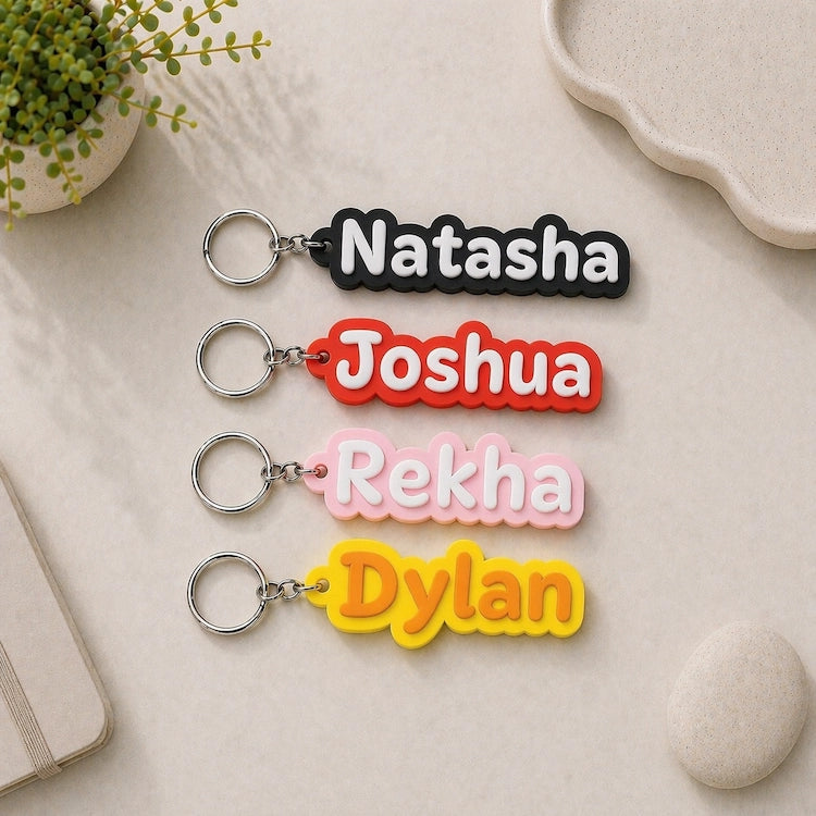 DynaPuff Font Custom 3D Printed Name Tag from iKids Studio
