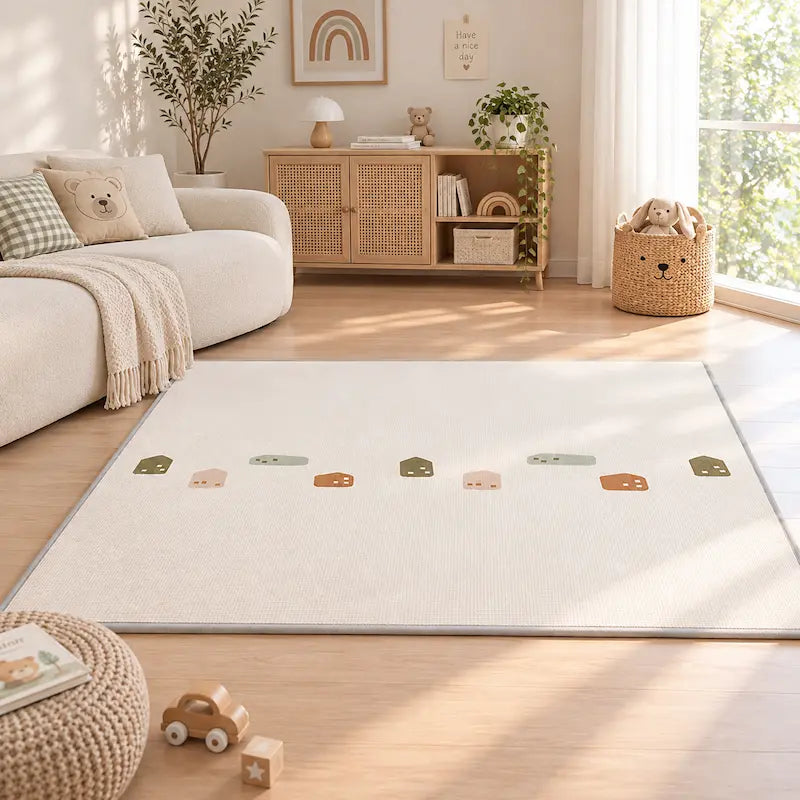 Candy Cottage & Geometric Reversible Play Mat from iKids.co.za for Toddle Play at Home, Double Sided Soft Play Ma
