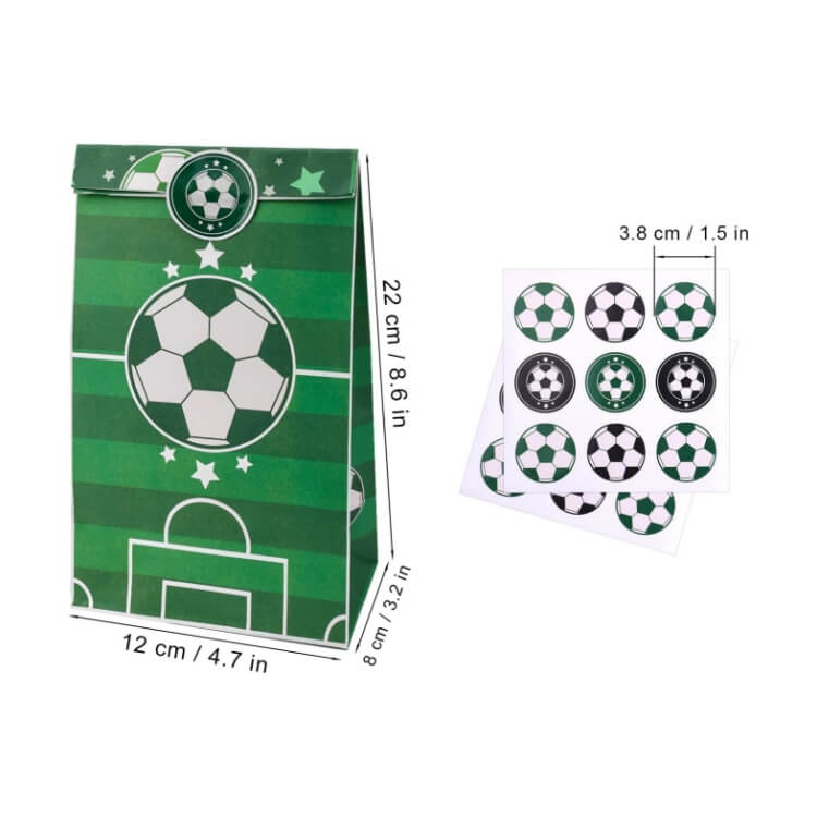 Soccer 12 Pcs Paper Party Bag - iKids