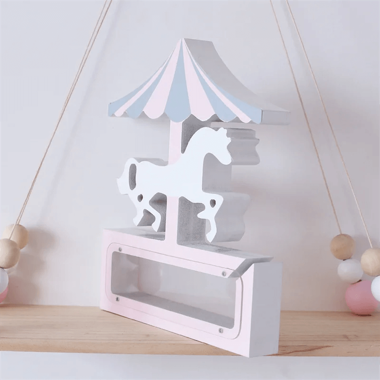 Pink Carousel Money Box - iKids