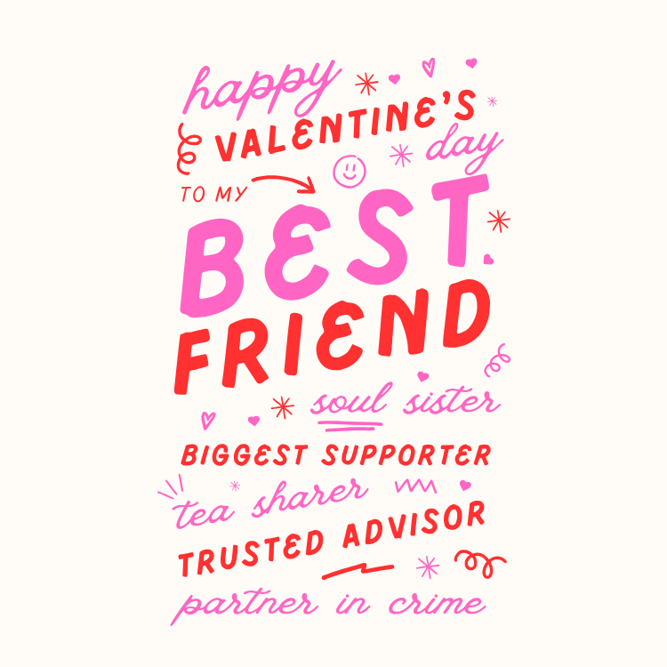Best Friend Custom Valentine’s Day Card from iKids