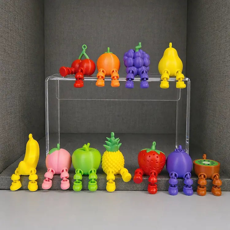 Mini Fruit Friends | 3D Printed Articulated Fruit Fidget Toy from iKids Studio