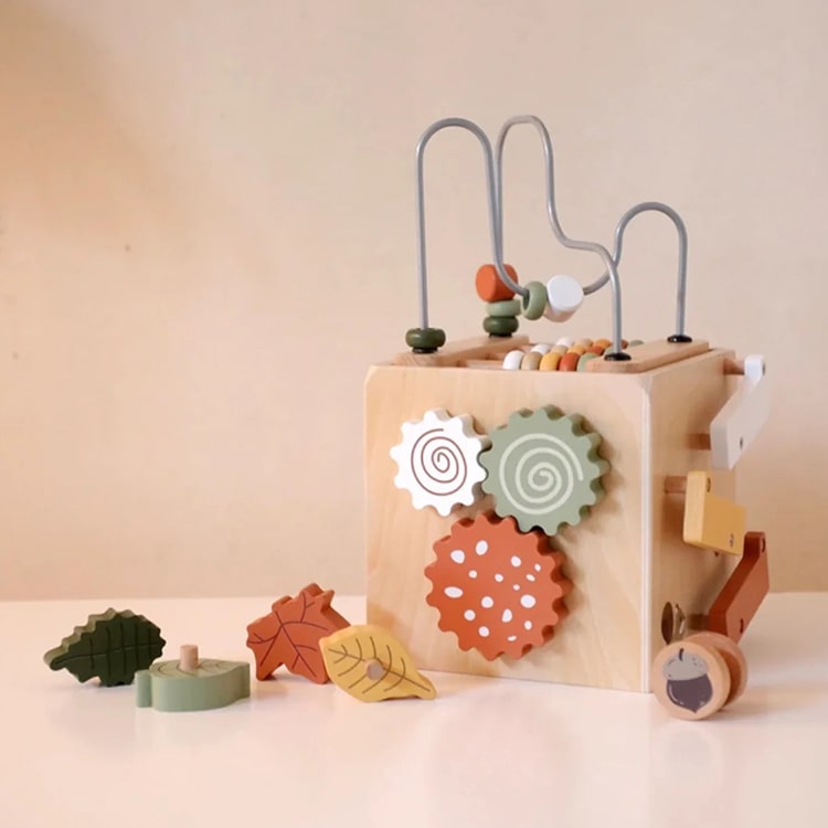 Woodland 5-in-1 Wooden Cognitive Activity Cube - iKids
