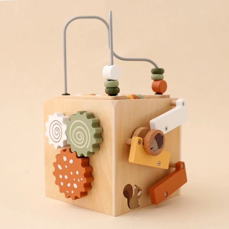 Woodland 5-in-1 Wooden Cognitive Activity Cube - iKids