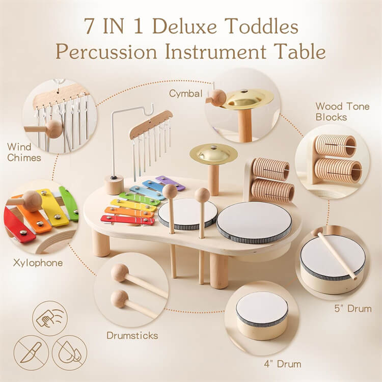 7 in 1 Baby Wooden Musical Toy - iKids