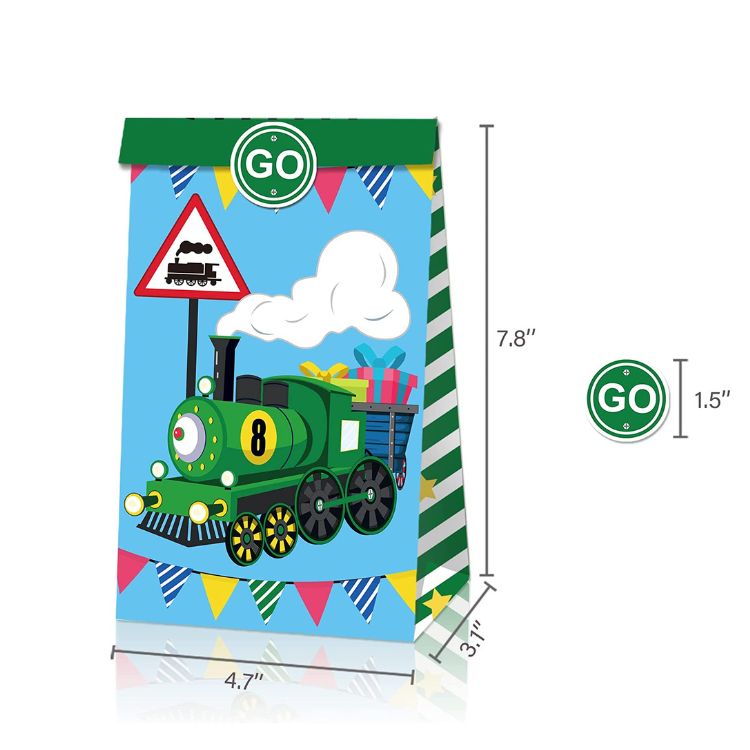 Paper Party Bag | All Aboard Train | 12 Pcs - iKids
