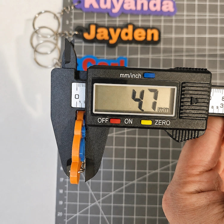 Custom 3D Printed Name Keychain Archive Black Font from iKids.co.za