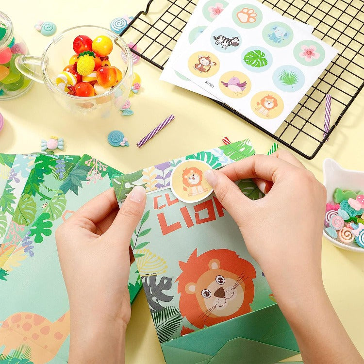 Paper Party Bag | Jungle Animals | 12 Pcs - iKids