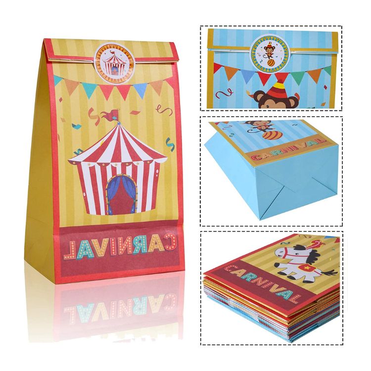 Paper Party Bag | Carnival Circus | 12 Pcs - iKids