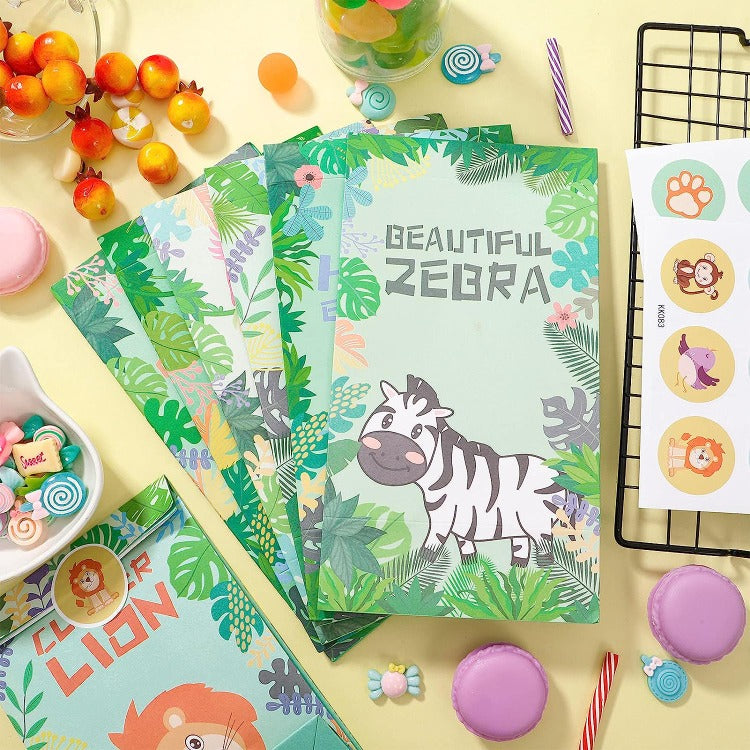 Paper Party Bag | Jungle Animals | 12 Pcs - iKids