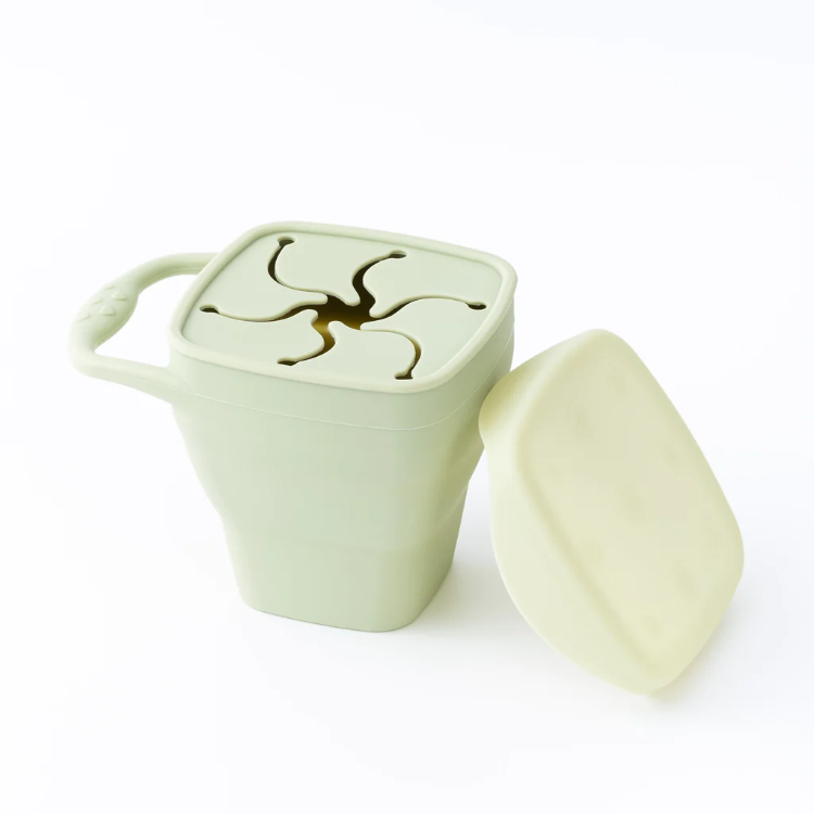 Silicone Foldable Snack Cup | Green - iKids