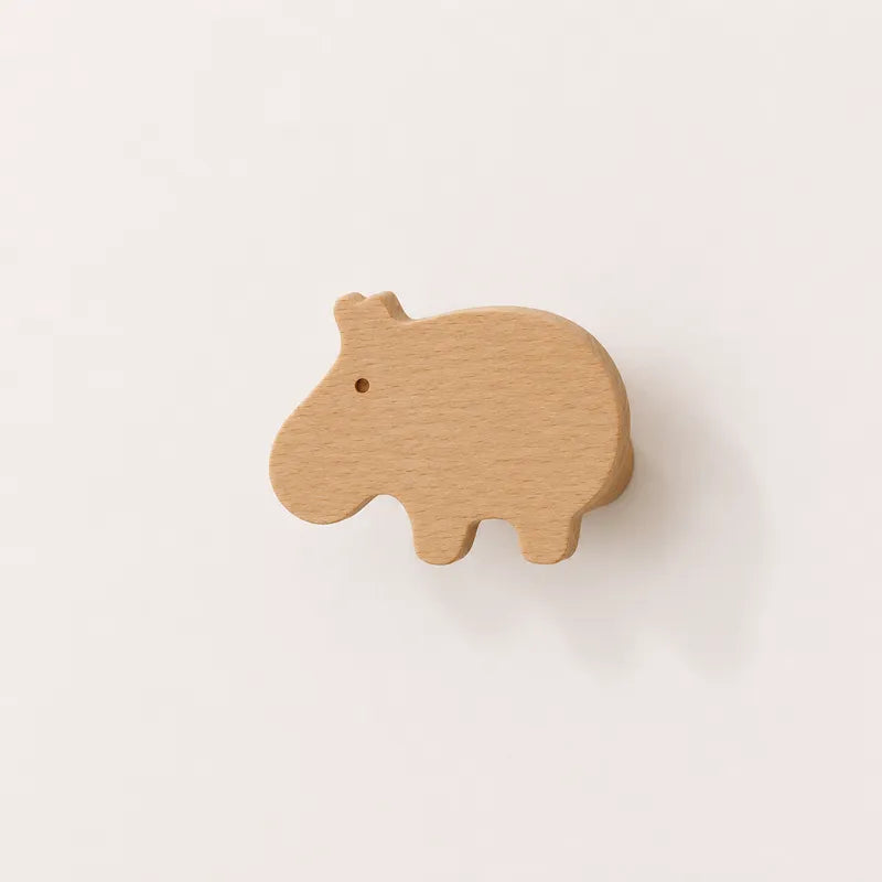 Hippo Animal Wood Hook from iKids.co.za