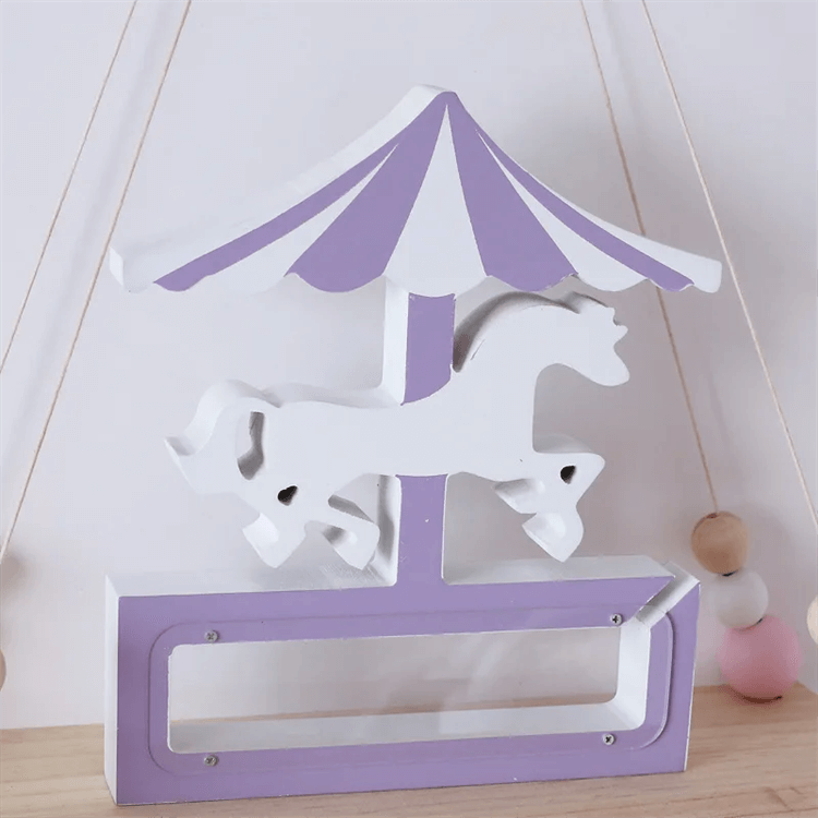 Purple Carousel Money Box - iKids