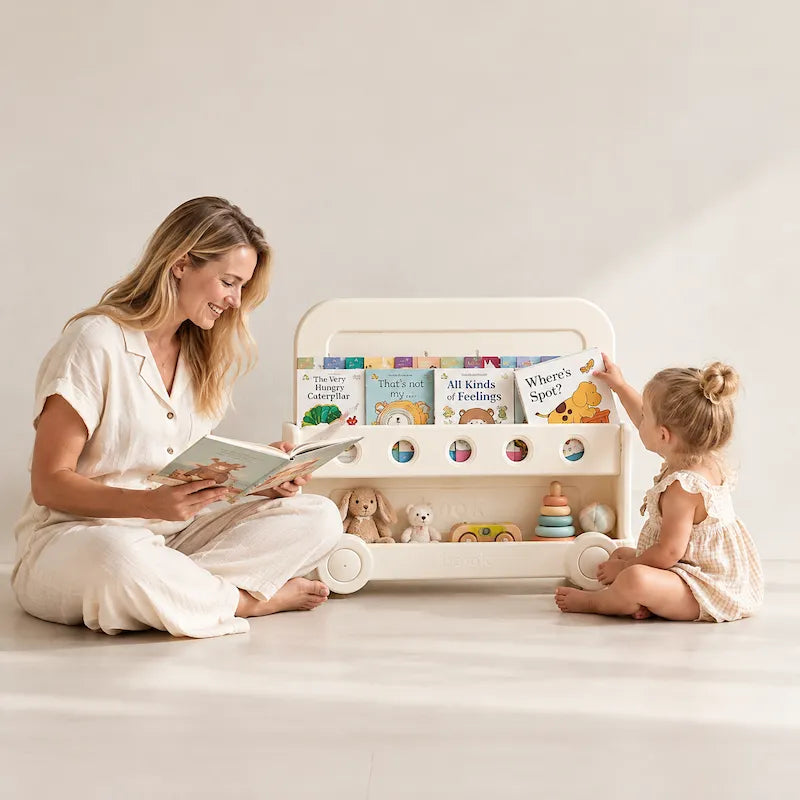 Grow & Create Art & Book Station with kids bookshelf and toy storage from iKids.co.za