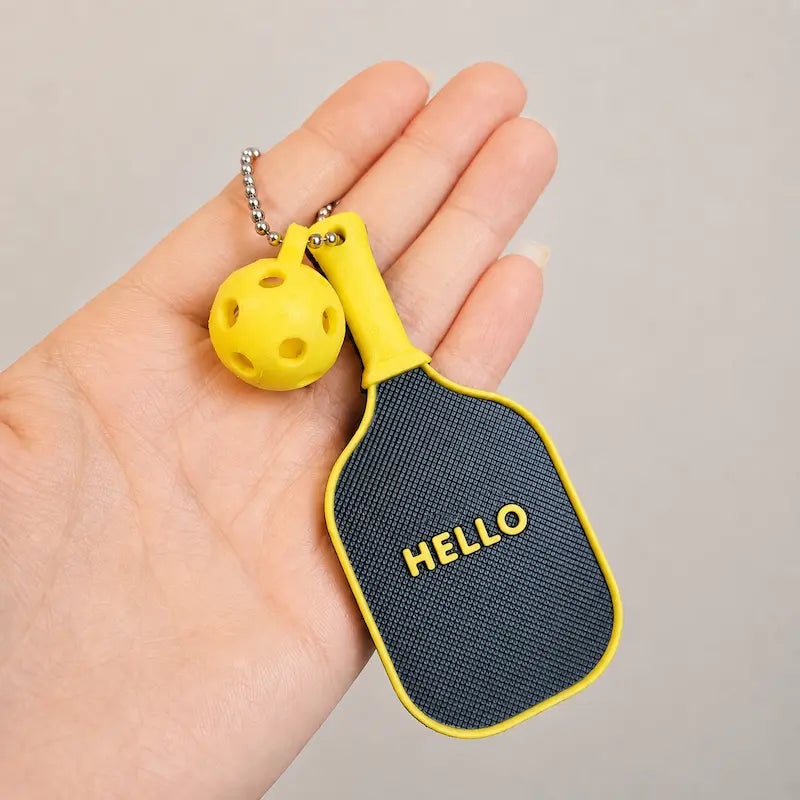 Custom Mini Pickleball Paddle & Ball Keychain from iKids Studio