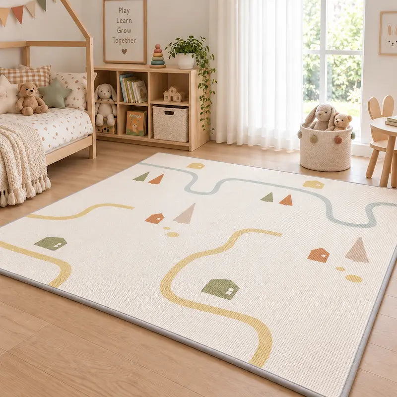 Large Rainbow Forest & Trail Reversible Play Mat from iKids.co.za Double-Sided Soft Floor Mat