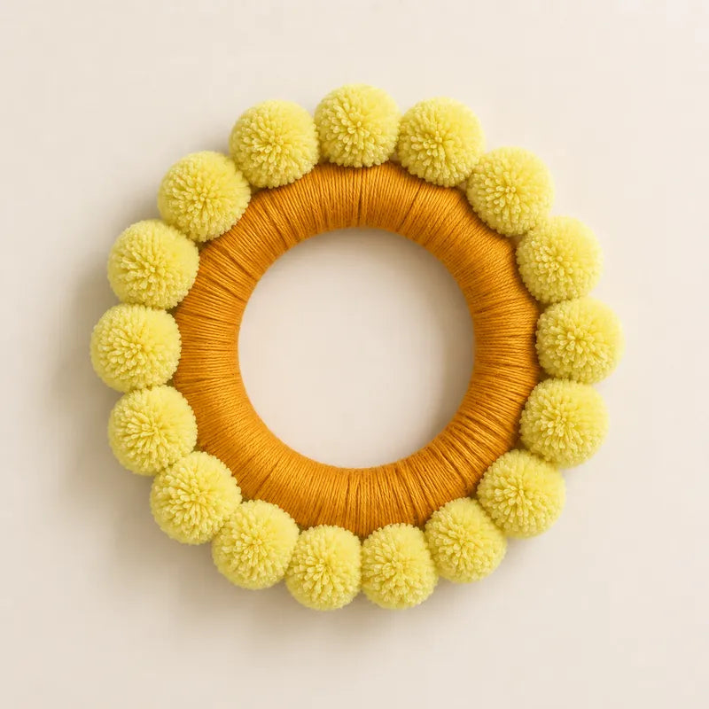 Sunflower Pom Pom Wreath - iKids