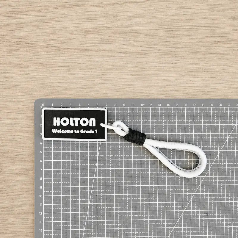 Personalised Name Bag Tag with Whistle & Wrist Strap from iKids Studio
