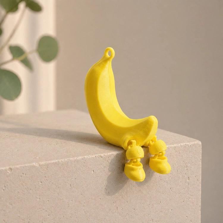 3D Printed Articulated Fruit Fidget Banana from iKids Studio