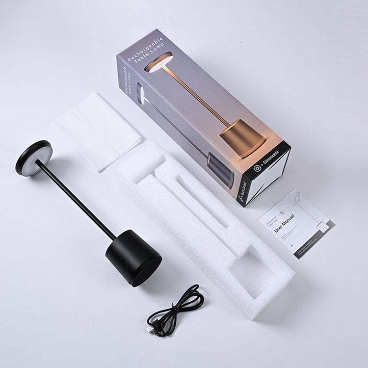 Rechargeable Metal Touch Table Lamp | Black | iKids