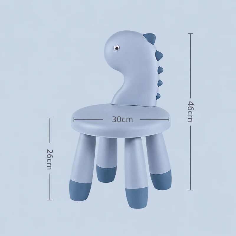 Blue Dinosaur Stool Chair Size from iKids.co.za