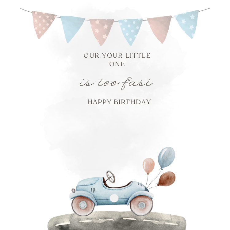 Vintage Car Custom Birthday Card from iKids