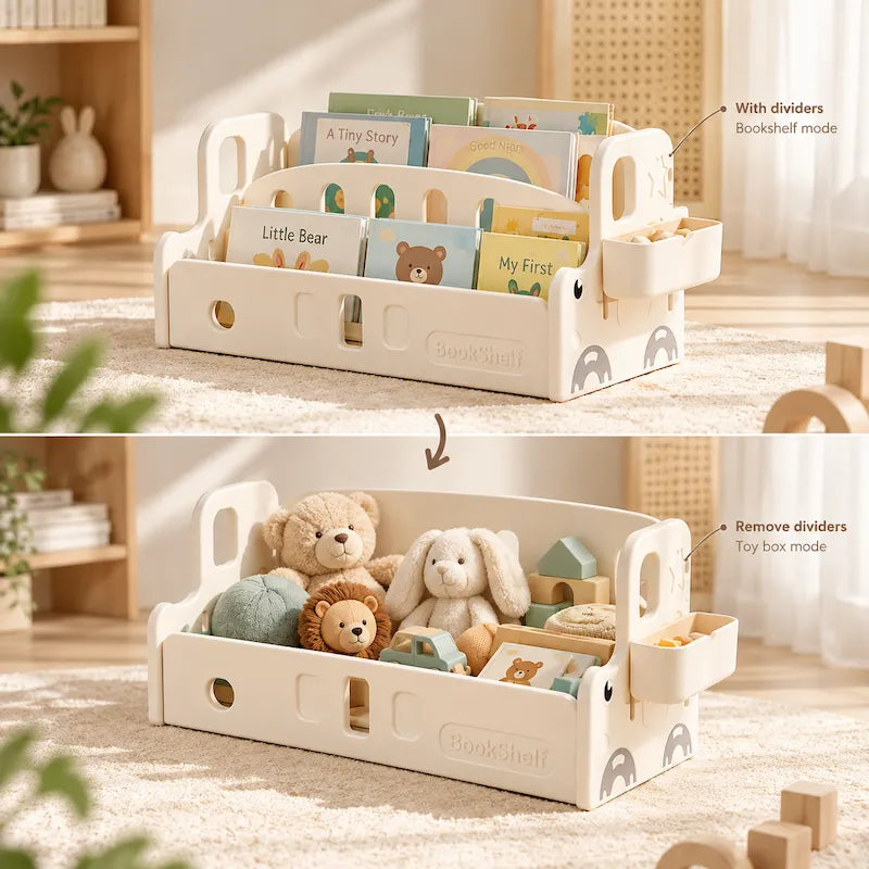 2-in-1 Convertible Tabletop Kids Bookshelf & Toy Storage from iKids.co.za