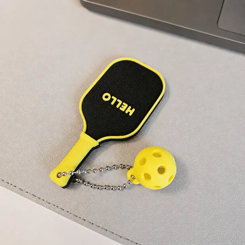 Custom Mini Pickleball Paddle & Ball Keychain from iKids Studio