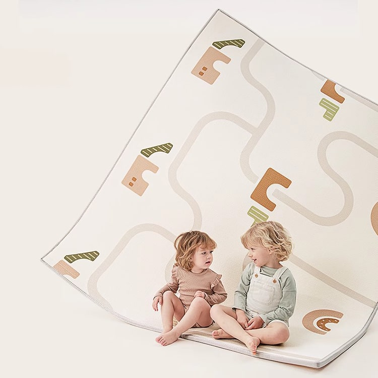 BabyGo Reversible Play Mat | Candy Cottage & Geometric