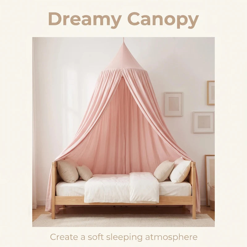 Cream Pink Hanging Tent Canopy from iKids.co.za