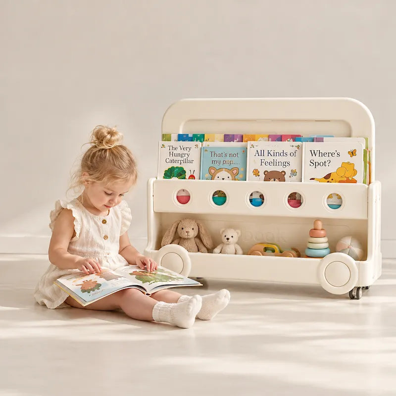 Grow & Create Art & Book Station with kids bookshelf and toy storage from iKids.co.za