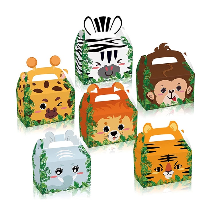 Party Favor Box | Safari Animal | 12 Pcs - iKids