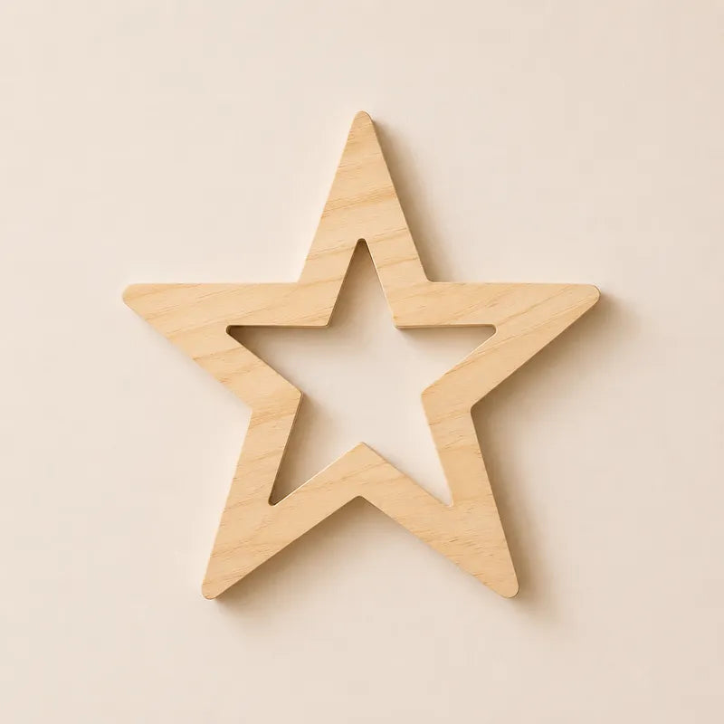 Wooden Star Wall Decor from iKids.co.za
