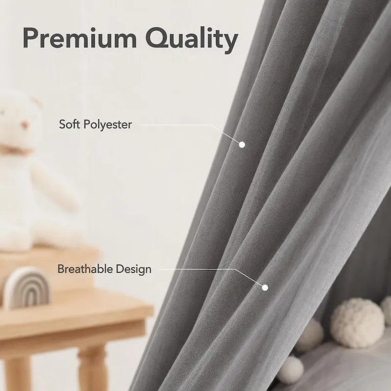 Grey Deluxe Hanging Tent Canopy in Nursery Room from iKids.co.za