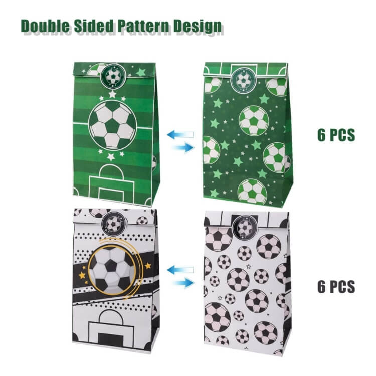 Soccer 12 Pcs Paper Party Bag - iKids