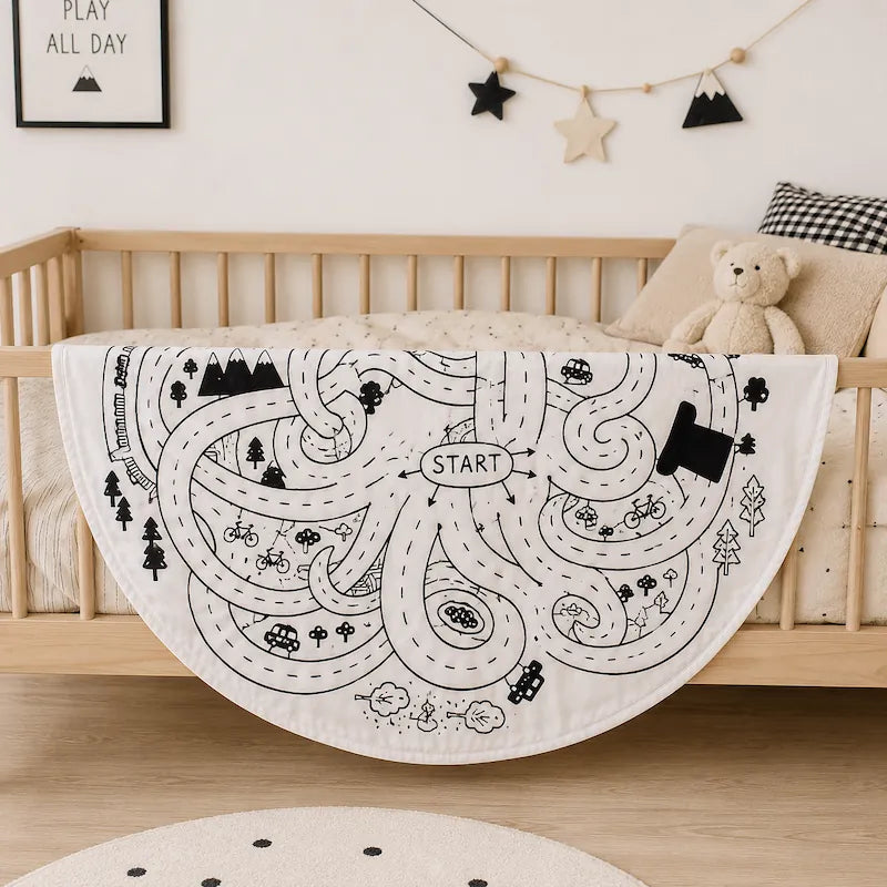 White Octopus Adventure Round Play Mat from iKids.co.za