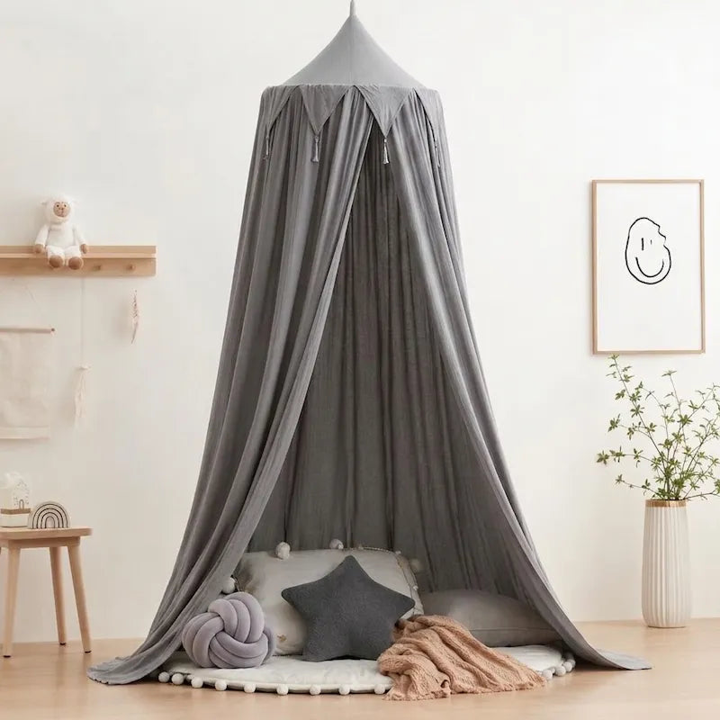 Grey Deluxe Hanging Tent Canopy in Nursery Room from iKids.co.za