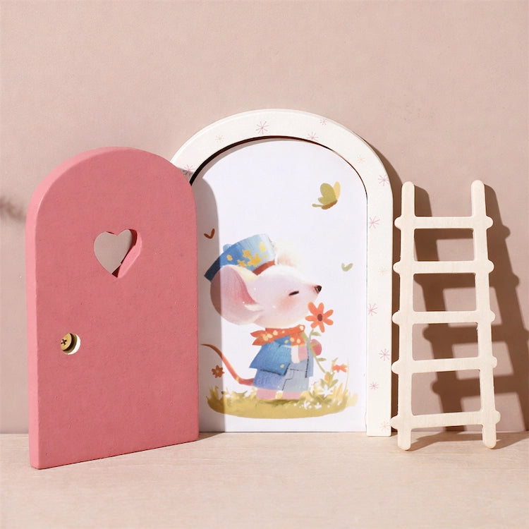 Pink Wooden Mini Fairy Door Set from iKids.co.za