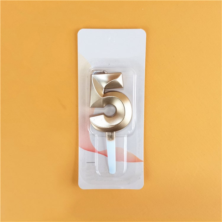 Golden Birthday Candle | Number 5 - iKids