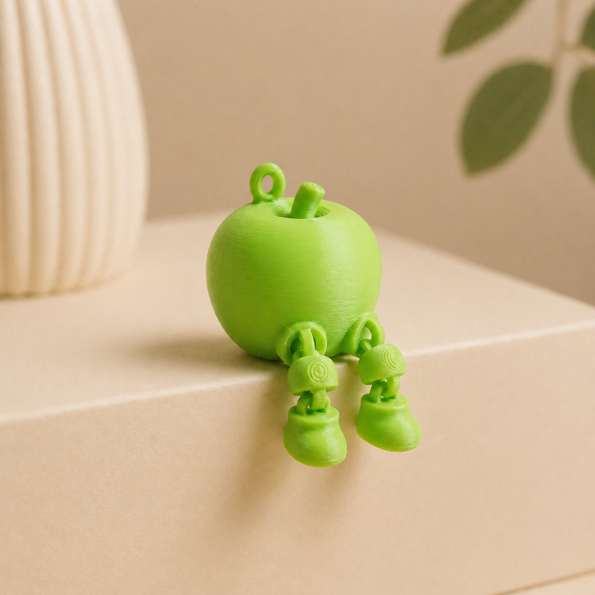 3D Printed Articulated Fruit Fidget Green Apple from iKids Studio