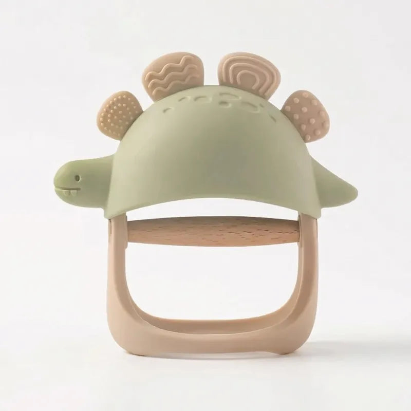 Green Baby Dinosaur Teether Toy from iKids.co.za