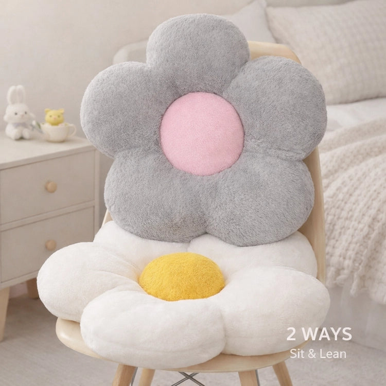 White & Grey Cute Flower Shaped Cushion from iKids.co.za