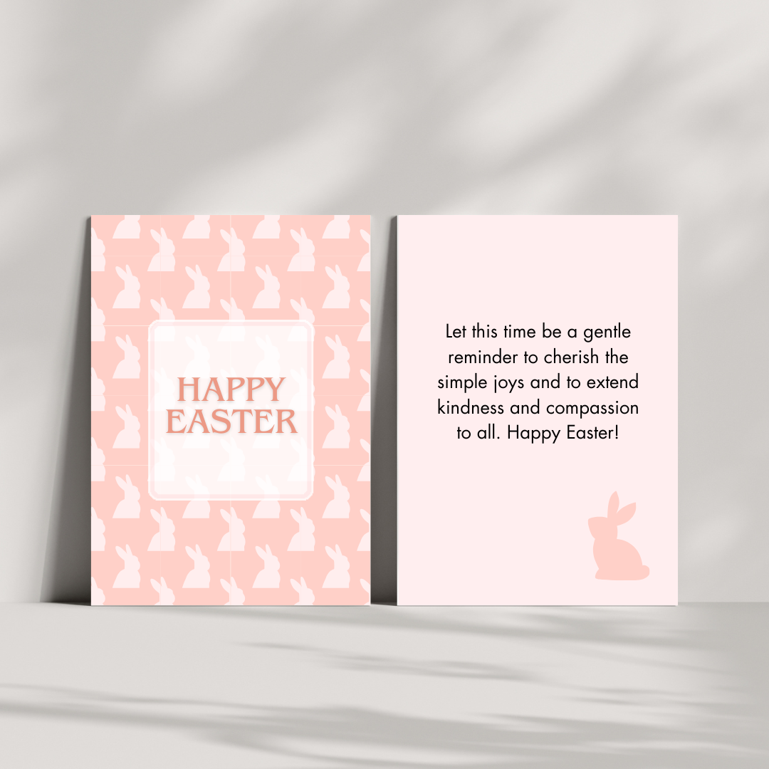 Easter card for kids, handmade Easter greeting card, Easter bunny card, kids holiday card, Easter gift for teacher, DIY Easter card, children’s greeting card, Easter stationery