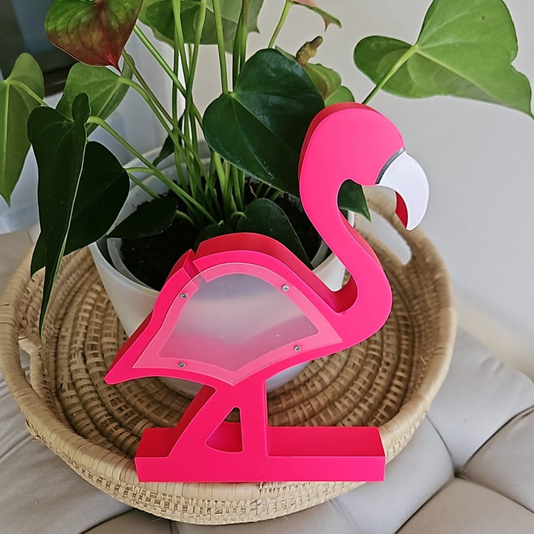 Hot Pink Flamingo Money Box - iKids