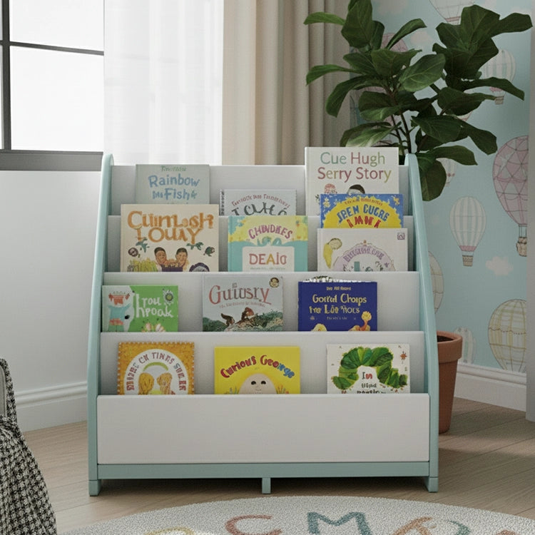 Kids Storage Bookshelf 4 Tiers