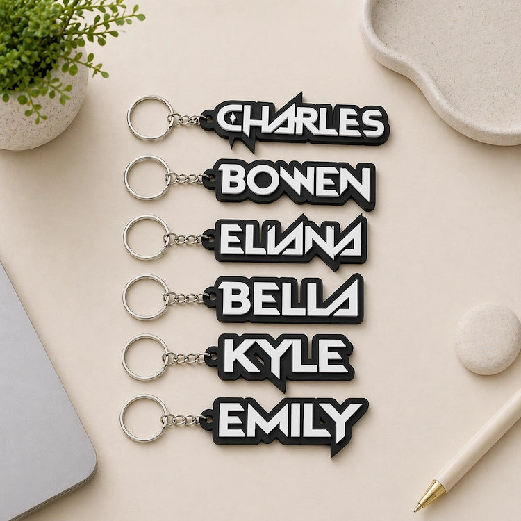 Kpop Font Custom 3D Printed Name Tag from iKids Studio