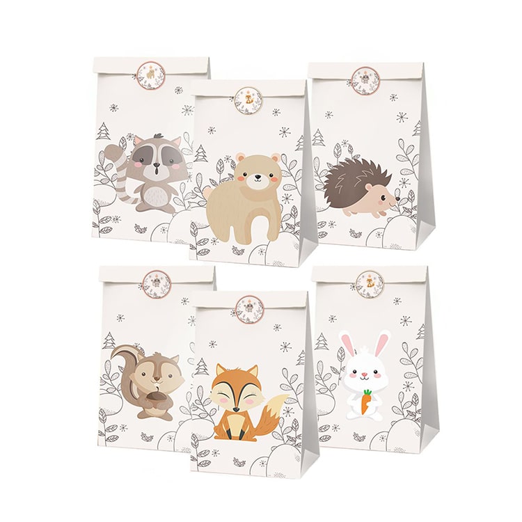 Paper Party Bag | Woodland Animal | 12 Pcs - iKids