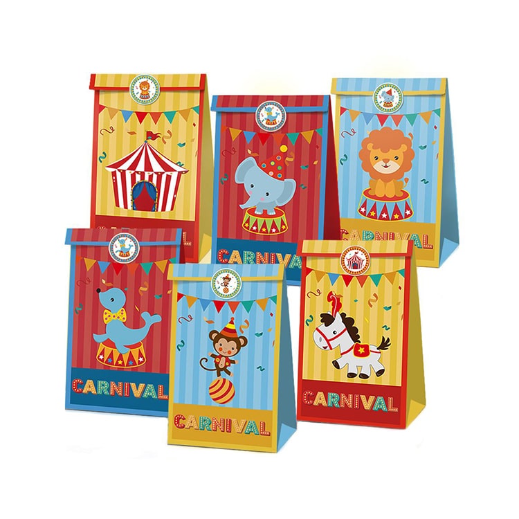 Paper Party Bag | Carnival Circus | 12 Pcs - iKids